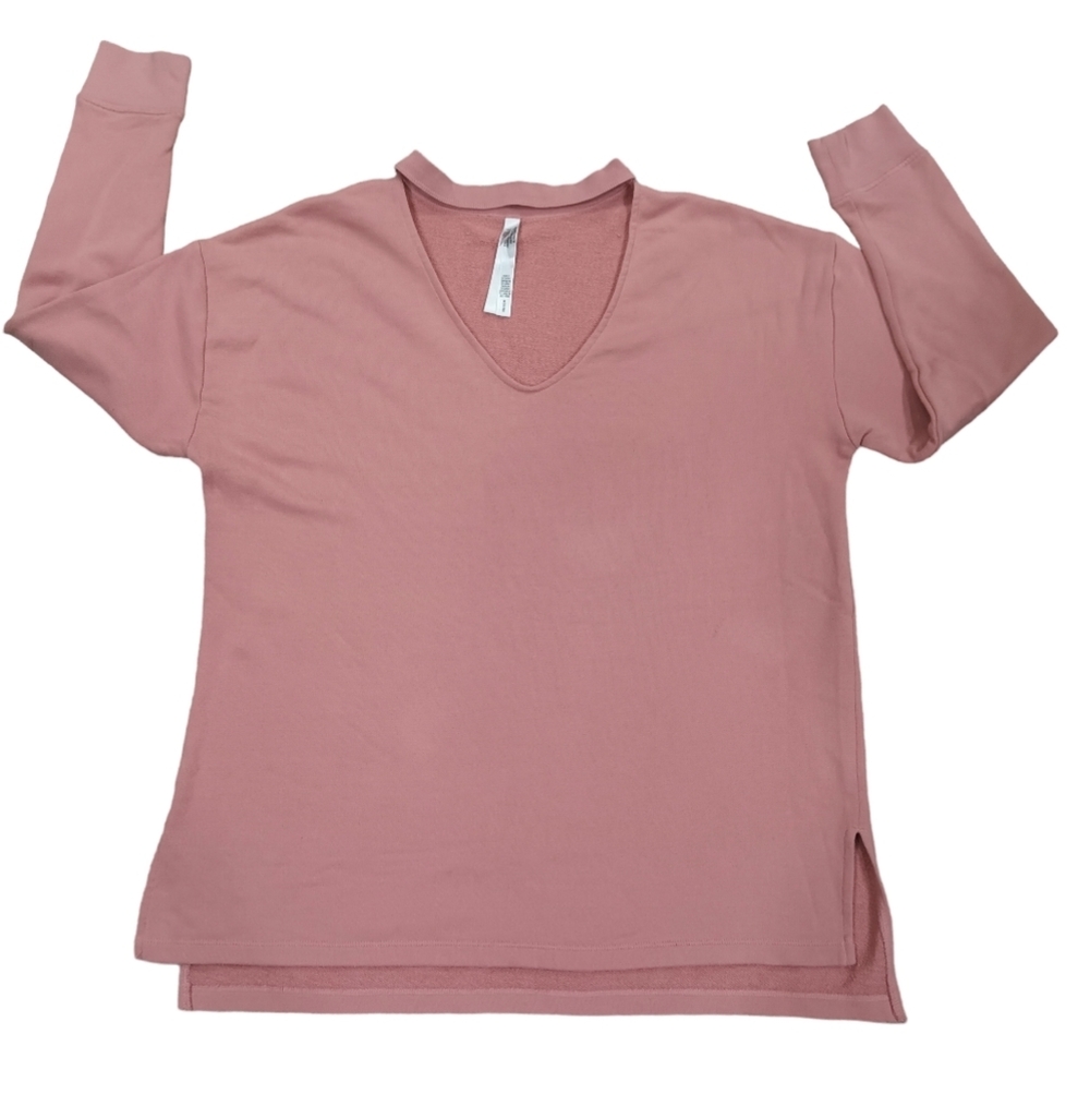 Victoria Secret Sport Cut Out V Neck High Low Long Sleeve Size M
